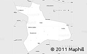 Silver Style Simple Map of Oliveria Dos B.