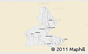 Classic Style 3D Map of Paramirim, single color outside