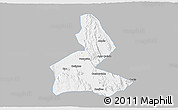 Gray 3D Map of Paramirim, single color outside