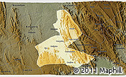 Physical 3D Map of Paramirim, darken