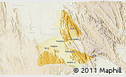 Physical 3D Map of Paramirim, lighten