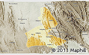 Physical 3D Map of Paramirim, semi-desaturated