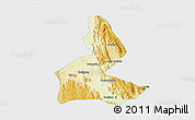 Physical 3D Map of Paramirim, single color outside