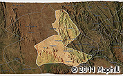 Satellite 3D Map of Paramirim, darken
