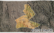 Satellite 3D Map of Paramirim, darken, semi-desaturated