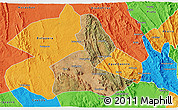 Satellite 3D Map of Paramirim, political outside