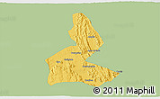 Savanna Style 3D Map of Paramirim, single color outside