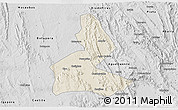 Shaded Relief 3D Map of Paramirim, desaturated