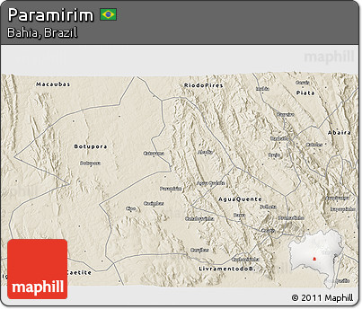 Shaded Relief 3D Map of Paramirim