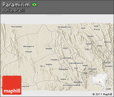 Shaded Relief 3D Map of Paramirim