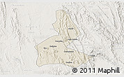 Shaded Relief 3D Map of Paramirim, lighten