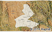 Shaded Relief 3D Map of Paramirim, satellite outside