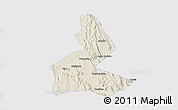 Shaded Relief 3D Map of Paramirim, single color outside