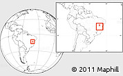 Blank Location Map of Paramirim, within the entire country