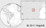 Blank Location Map of Paramirim, highlighted country