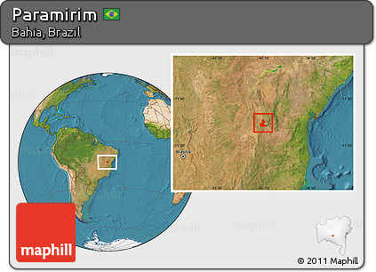 Satellite Location Map of Paramirim