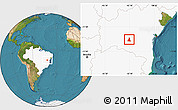 Satellite Location Map of Paramirim, highlighted country