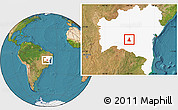 Satellite Location Map of Paramirim, highlighted parent region