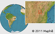 Satellite Location Map of Paramirim