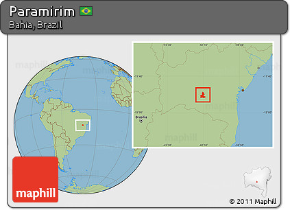 Savanna Style Location Map of Paramirim