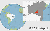 Savanna Style Location Map of Paramirim, highlighted country, highlighted parent region
