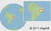 Savanna Style Location Map of Paramirim, highlighted parent region, within the entire country
