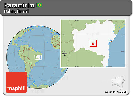 Savanna Style Location Map of Paramirim, highlighted parent region