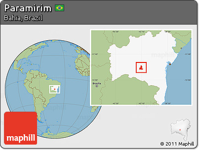 Savanna Style Location Map of Paramirim, highlighted parent region