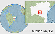 Savanna Style Location Map of Paramirim, highlighted parent region, hill shading