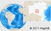 Shaded Relief Location Map of Paramirim, highlighted parent region