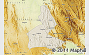Shaded Relief Map of Paramirim, physical outside