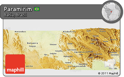 Physical Panoramic Map of Paramirim