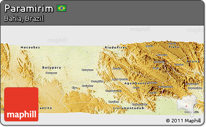 Physical Panoramic Map of Paramirim