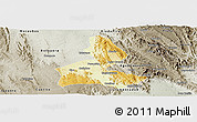 Physical Panoramic Map of Paramirim, semi-desaturated