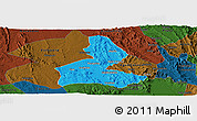 Political Panoramic Map of Paramirim, darken