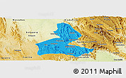 Political Panoramic Map of Paramirim, physical outside