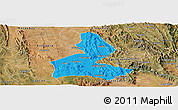 Political Panoramic Map of Paramirim, satellite outside