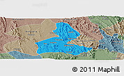 Political Panoramic Map of Paramirim, semi-desaturated