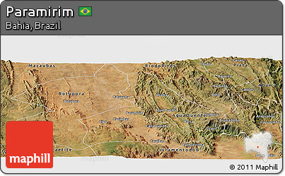 Satellite Panoramic Map of Paramirim