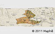 Satellite Panoramic Map of Paramirim, shaded relief outside