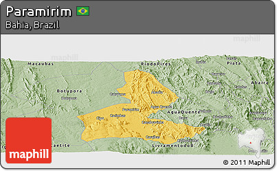 Savanna Style Panoramic Map of Paramirim