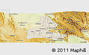 Shaded Relief Panoramic Map of Paramirim, physical outside