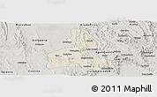 Shaded Relief Panoramic Map of Paramirim, semi-desaturated