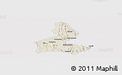 Shaded Relief Panoramic Map of Paramirim, single color outside