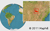 Satellite Location Map of Pilao Arcado