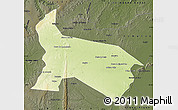 Physical Map of Pilao Arcado, darken