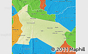 Physical Map of Pilao Arcado, political outside