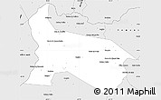 Silver Style Simple Map of Pilao Arcado