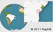 Satellite Location Map of Sapeacu, highlighted country