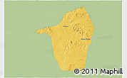 Savanna Style 3D Map of Tucano, single color outside